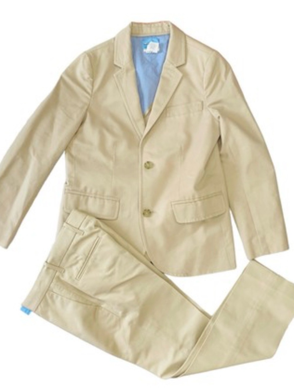 Crewcuts Light Beige Two-Piece Suit Blazer & Pants